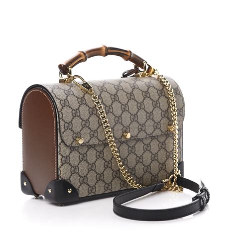 gucci gg supreme monogram small padlock shoulder bag black|gucci supreme crossbody bag.